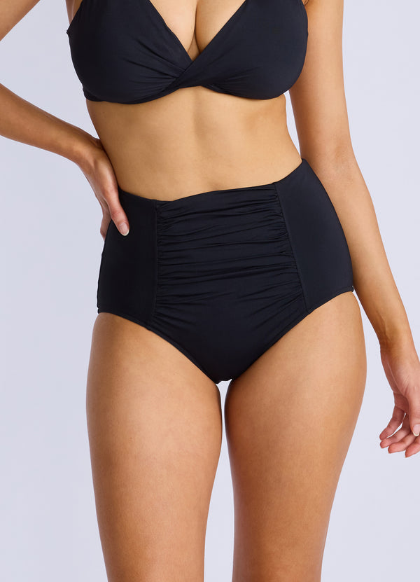 Seafolly Collective High Waisted Bikini Bottom - Black