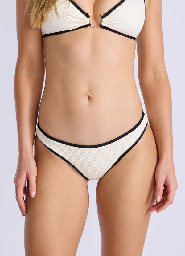 Beach Bound Hipster Bikini Bottom - Ecru