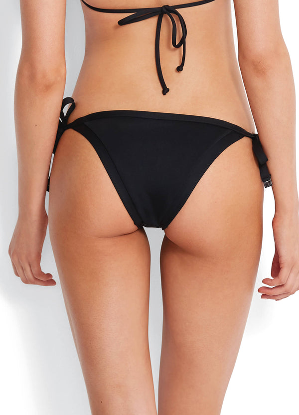 Seafolly Brazilian Tie Side Bikini Pants - Black