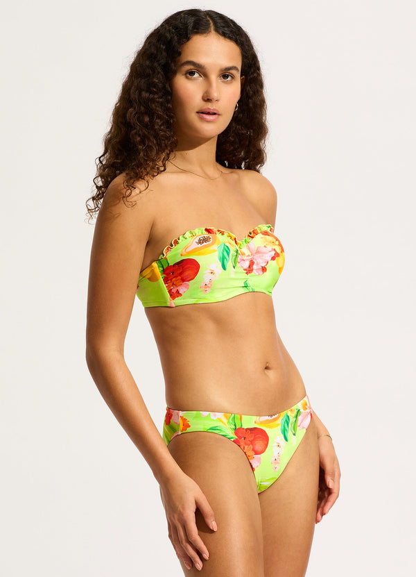 Collective Swimwear - Tropique Hipster Bikini Bottom - Aloe Gel fourth image