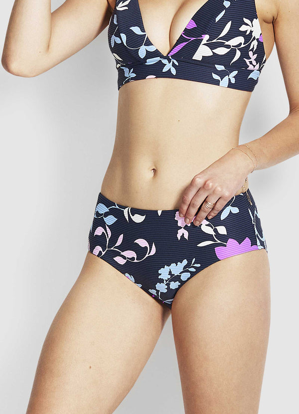 Florence Wide Side Retro Bikini Pants - Indigo