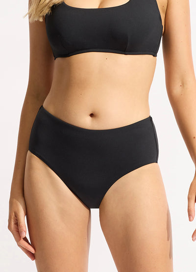 Seafolly Collective Wide Side Retro - Black