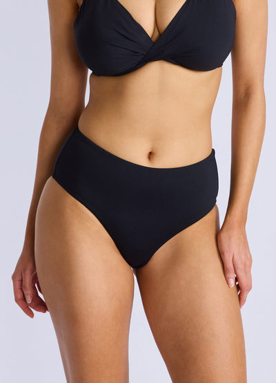 Seafolly Collective Wide Side Retro Bikini Bottom - Black