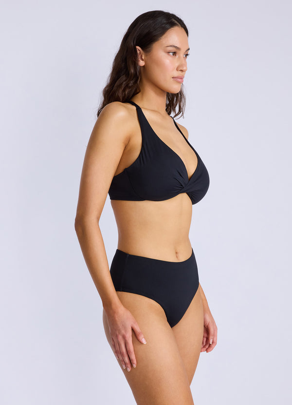 Seafolly Collective Wide Side Retro Bikini Bottom - Black