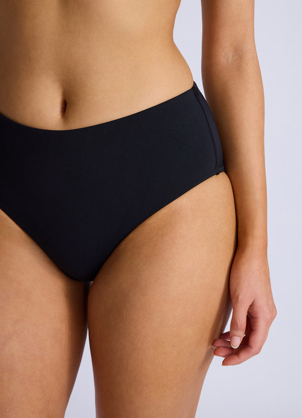 Seafolly Collective Wide Side Retro Bikini Bottom - Black