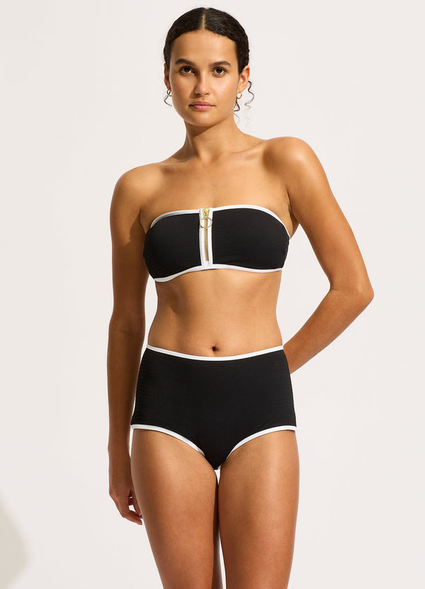 Beach Bound Boyleg Bikini Bottom - Black