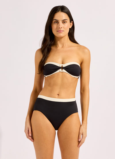 Bandwave Belted High Waist Bikini Bottom