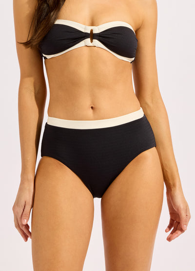 Bandwave Belted High Waist Bikini Bottom