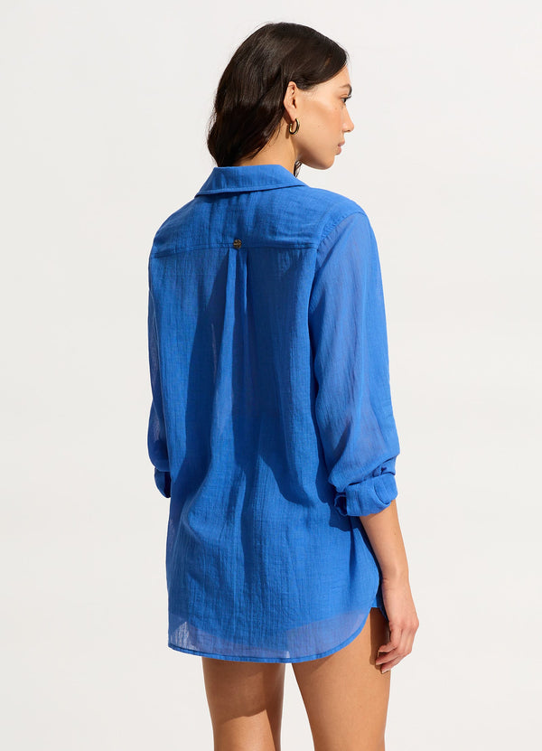 Breeze Beach Shirt - Azure