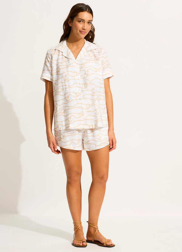 Set Sail Short Sleeve Shirt - Ecru