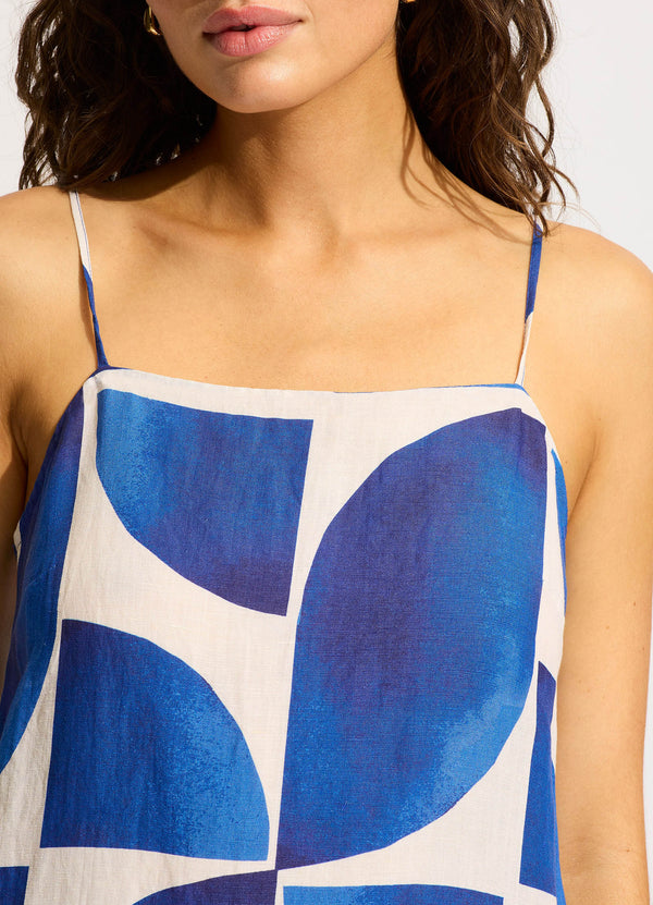 Sunray Bandeau Mini Dress - Ultramarine