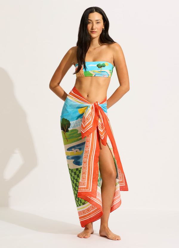 Sunset Sarong - Turquoise