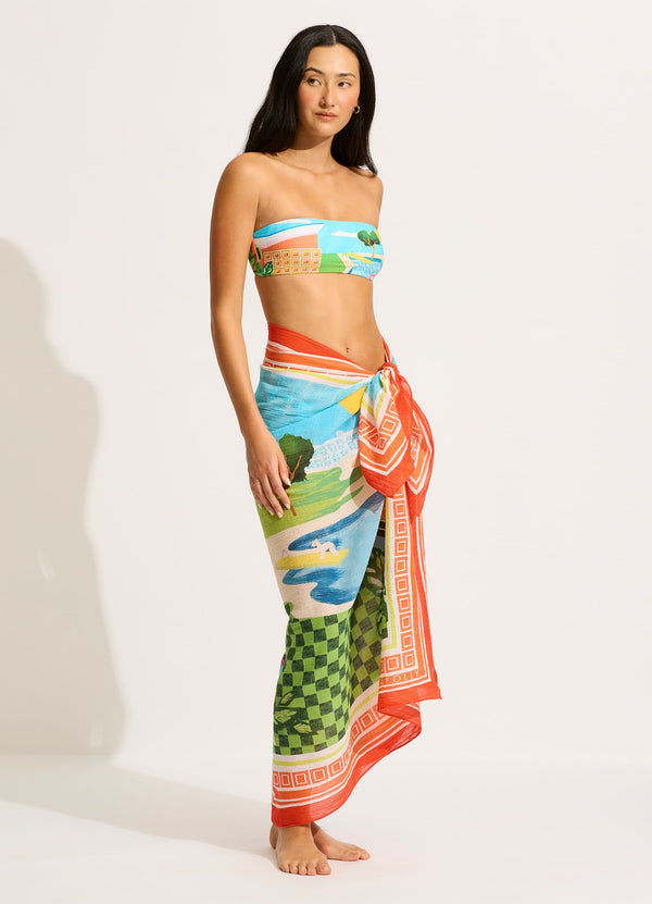 Sunset Sarong - Turquoise