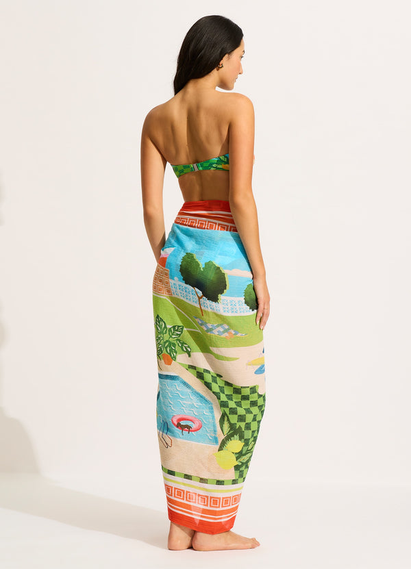 Sunset Sarong - Turquoise