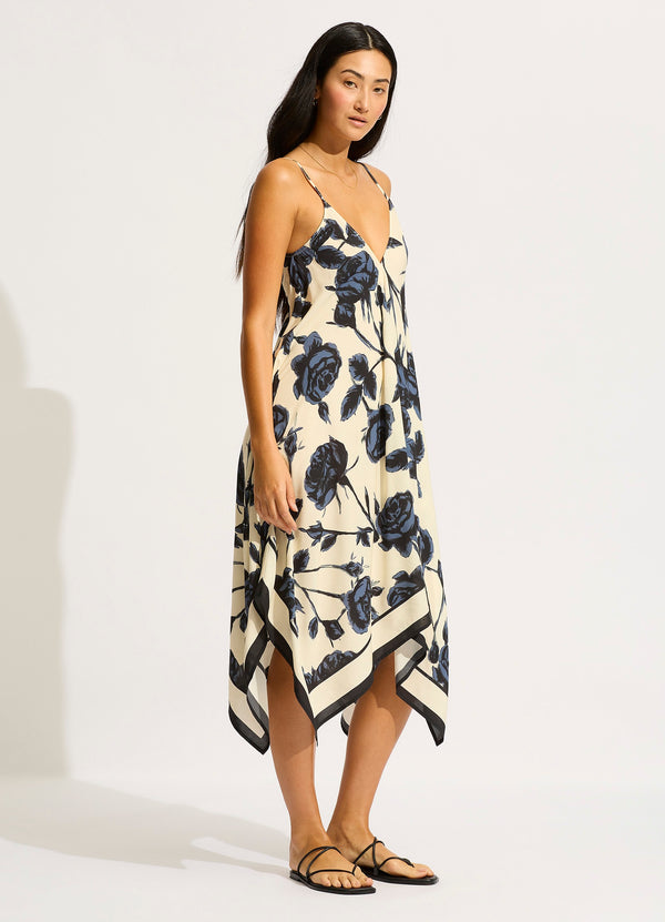 Rococo Scarf Dress - Black