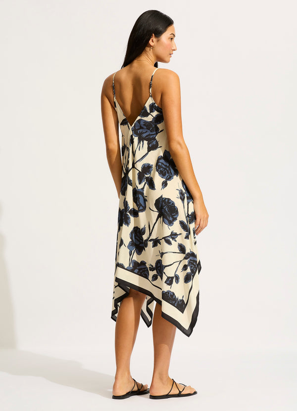 Rococo Scarf Dress - Black