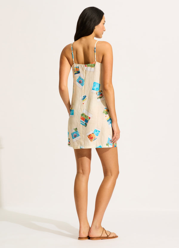 Sunset Bandeau Mini Dress - Ecru