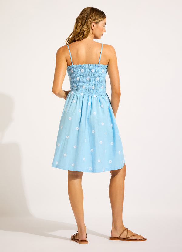 Daisy Chain Shirred Mini Dress