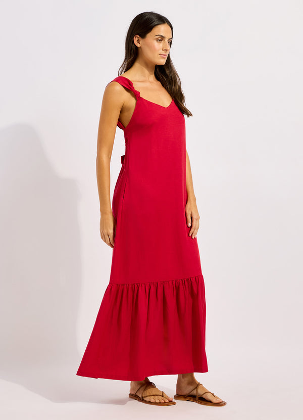 Beachedit Tie Back Maxi Dress