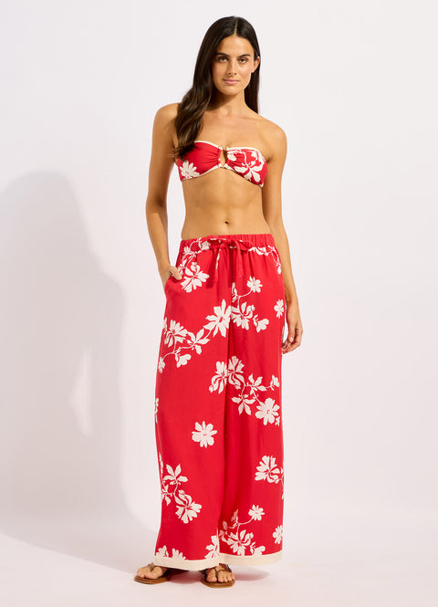 Black Mayflower Wide Leg Pant