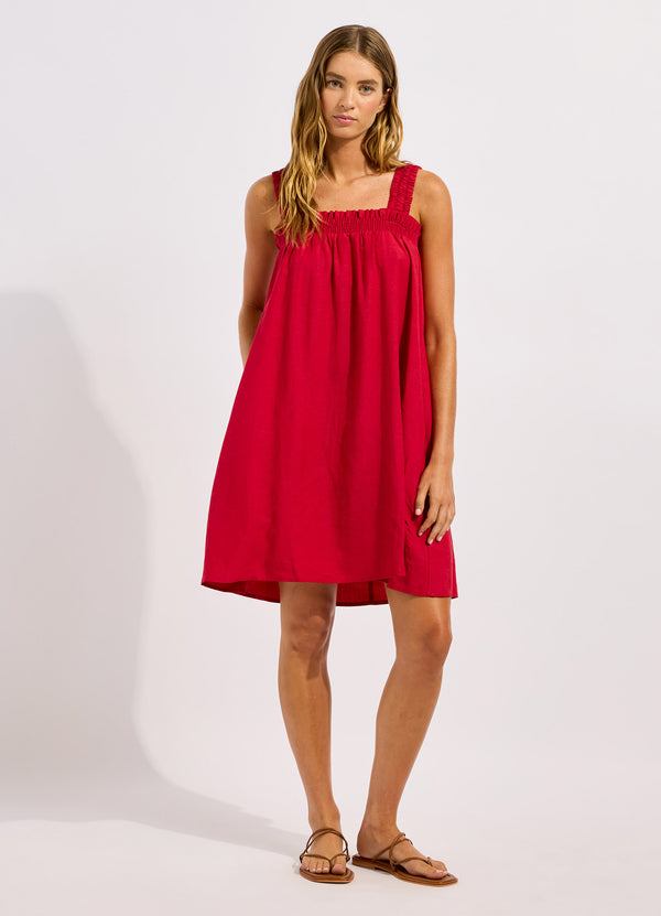 mini red dress australia Beachedit Gathered Band Mini Dress – Seafolly Australia
