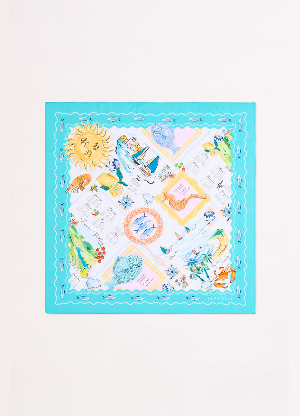 Wish You Were Here Scarf - Atoll Blue