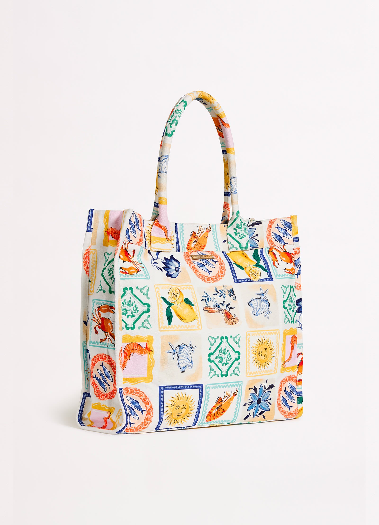 Seafolly Woven Stripe Basket Bag | Neiman Marcus