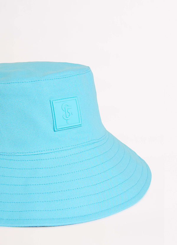 Wish You Were Here Canvas Bucket Hat - Atoll Blue