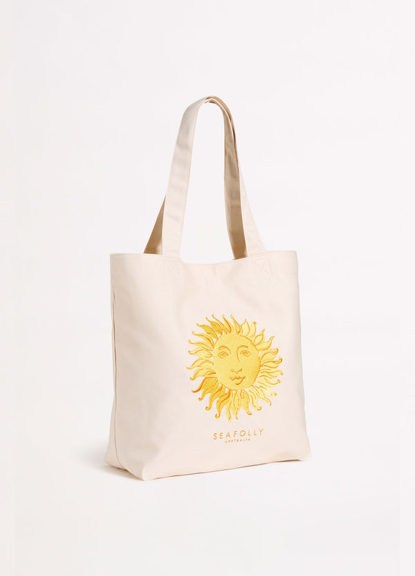 Wish You Were Here Embroidered Tote Bag - Soleil
