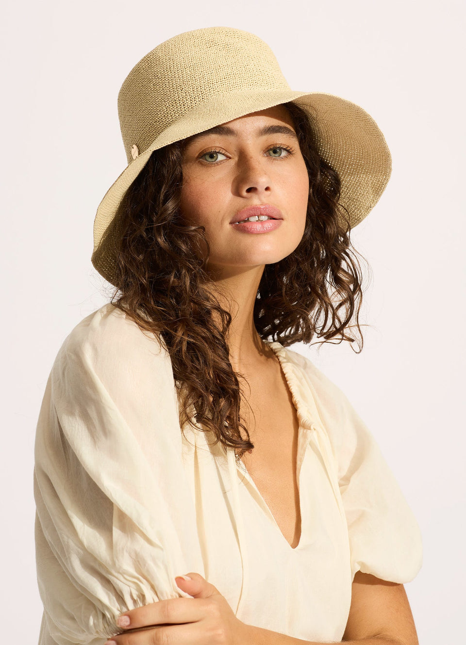 Packable Raffia Bucket Hat Natural – Seafolly Australia