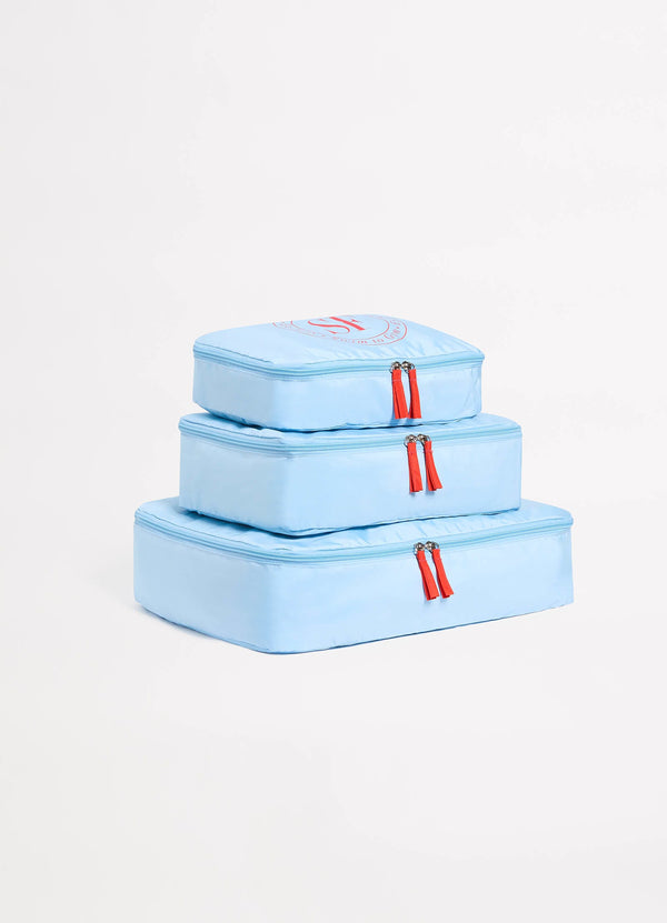 Foldable Packing Cubes - Powder Blue