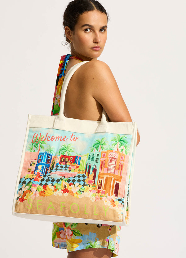 Cuba Tote Bag - Turquoise