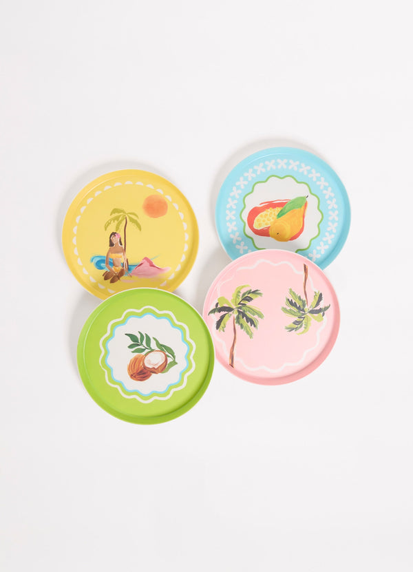 Seafolly X In The Roundhouse Picnic Plates - Multi