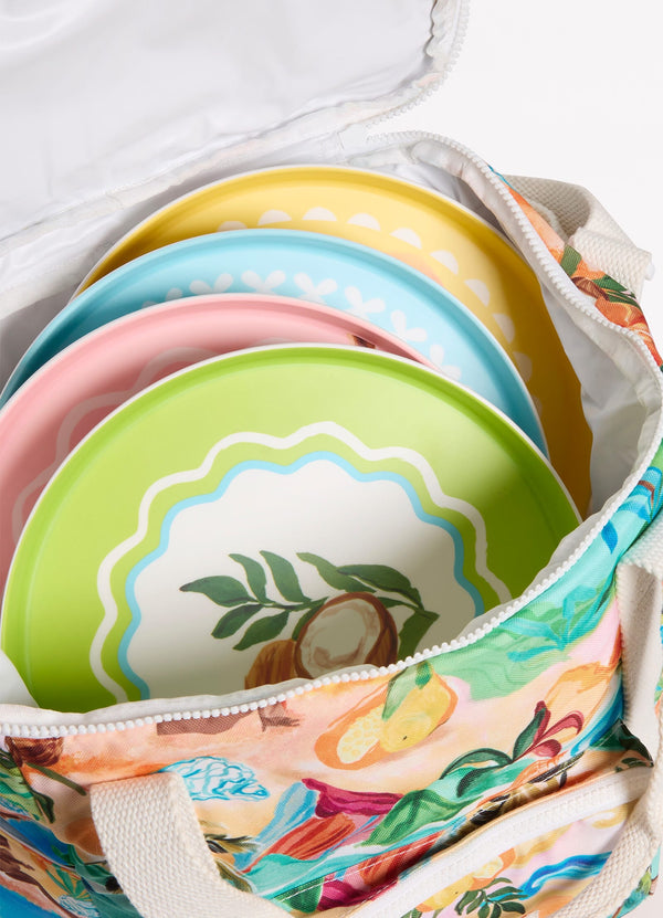 Seafolly X In The Roundhouse Picnic Plates - Multi