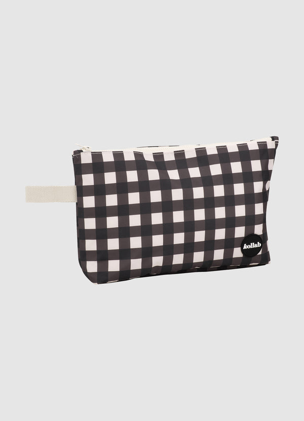 Kollab Black Check Mini Pouch