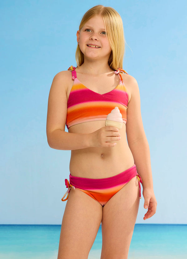 Ombre Tie Bikini - Ombre Red