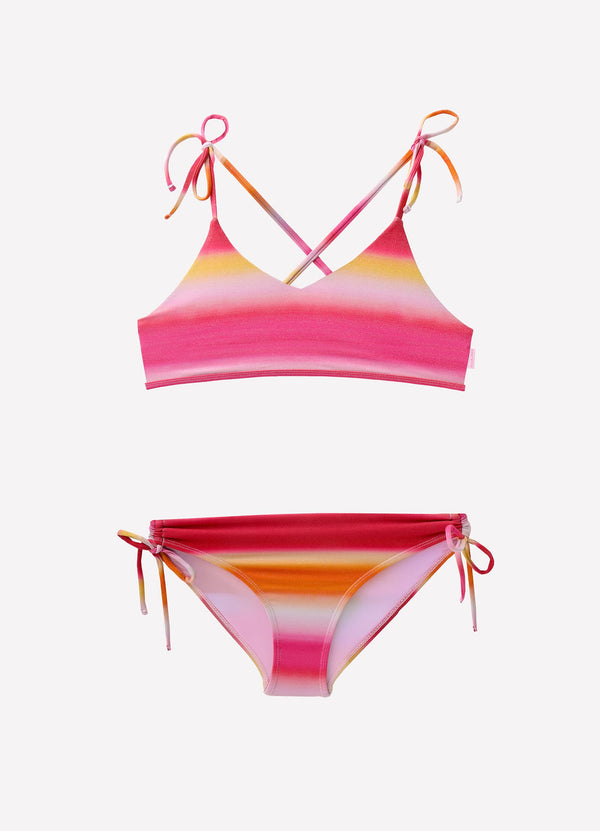 Ombre Tie Bikini - Ombre Red