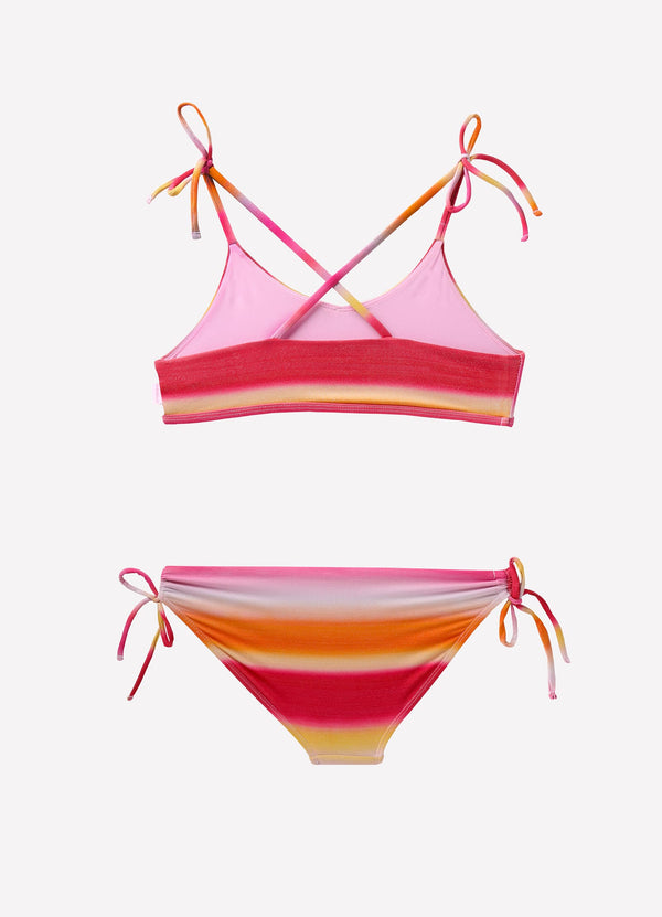 Ombre Tie Bikini - Ombre Red