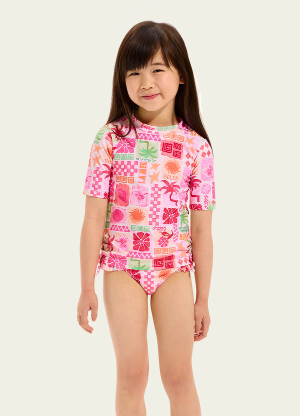 Summer Paradise Ruched Tie Rash Set