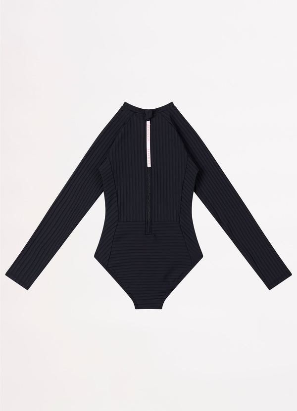 Girls Summer Essential Panelled Paddlesuit  - Black