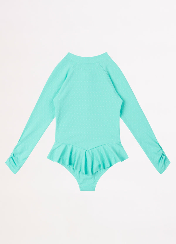 Girls Summer Essential Tie Side Paddlesuit  - Mint
