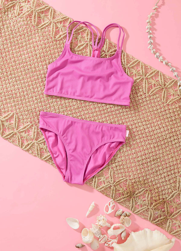 Essential Girls Multi Strap Bikini - Pink