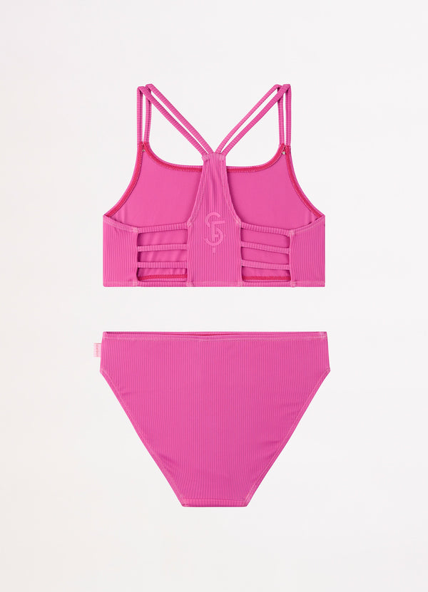 Essential Girls Multi Strap Bikini - Pink
