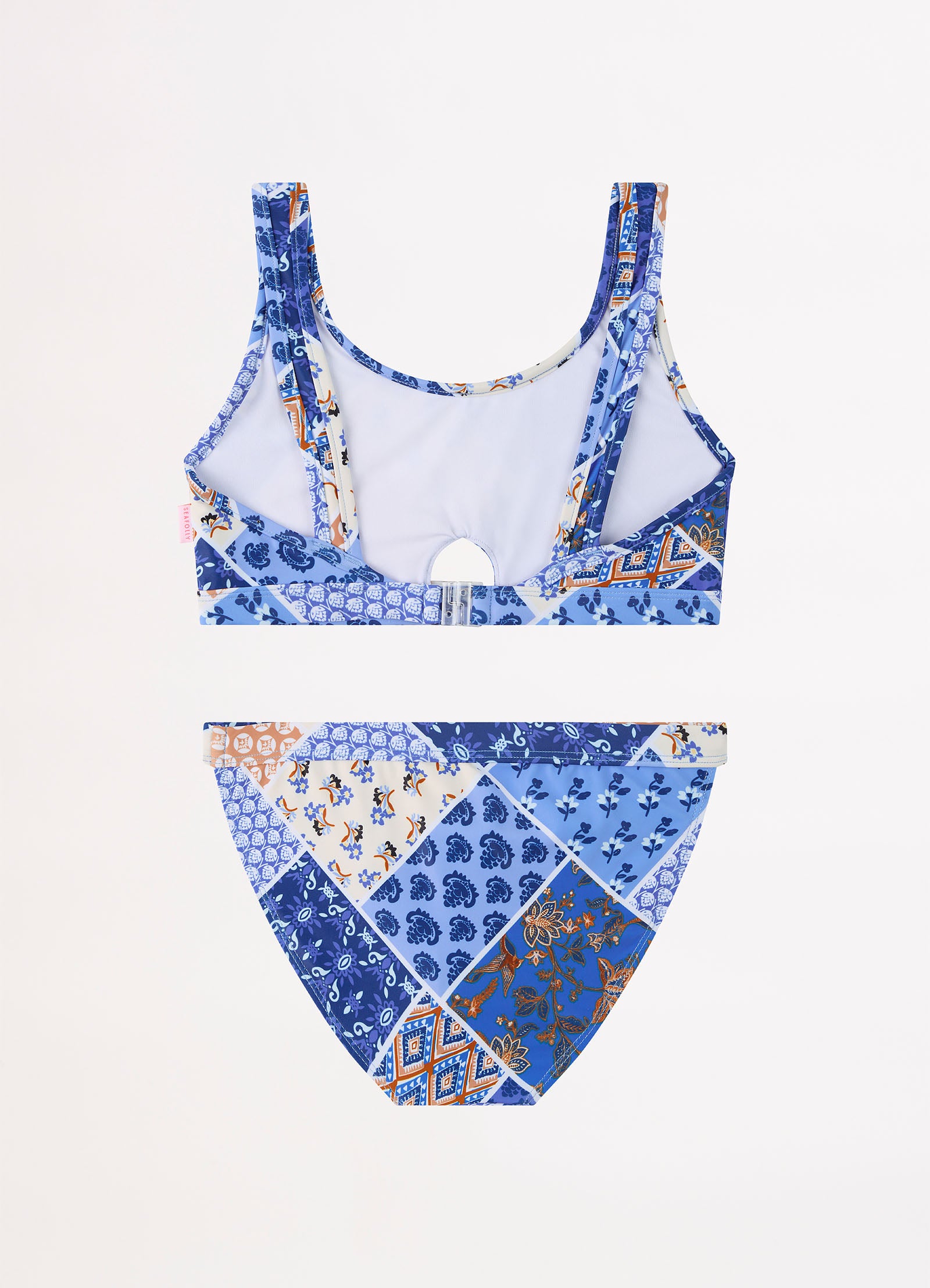 Sapphire blue cheap floral bikini