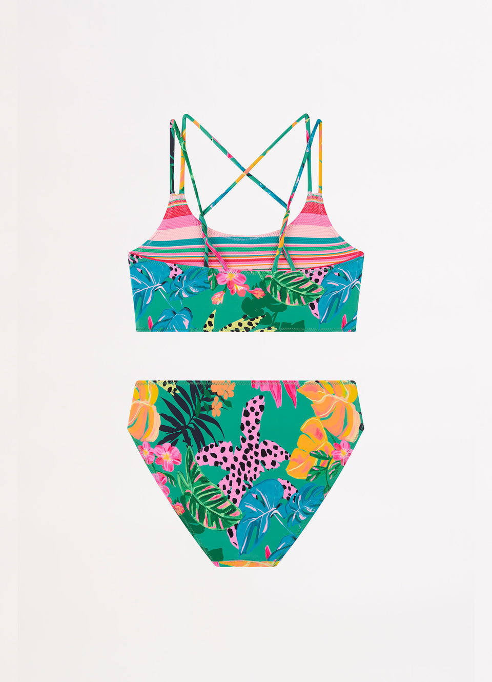 Seafolly Girls' Jungle Book Reversible Tankini Bikini Set –