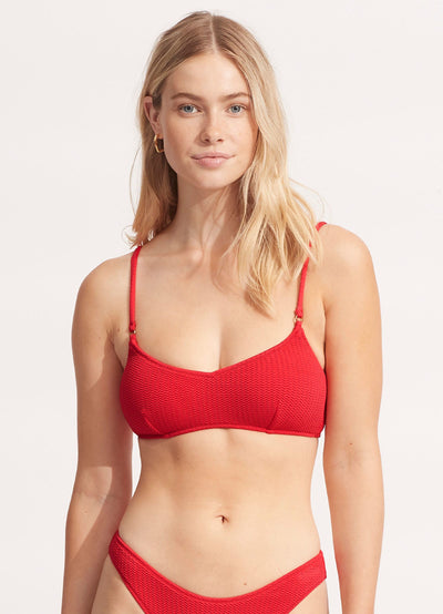 Sea Dive Bralette - Chilli Red
