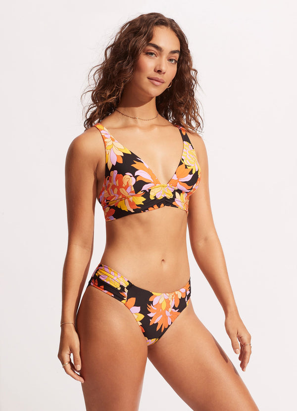 Palm Springs Ruched Side Retro - Black