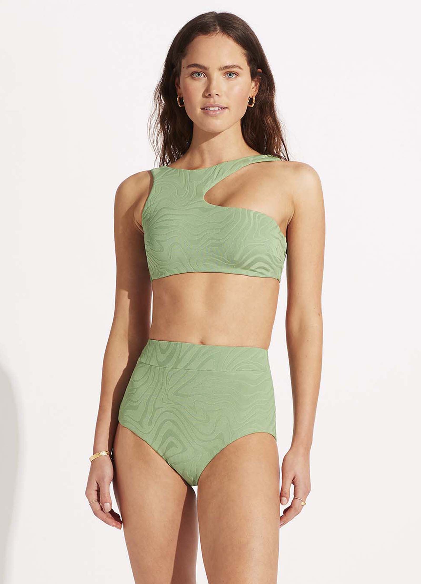 Green two piece on sale swimsuit