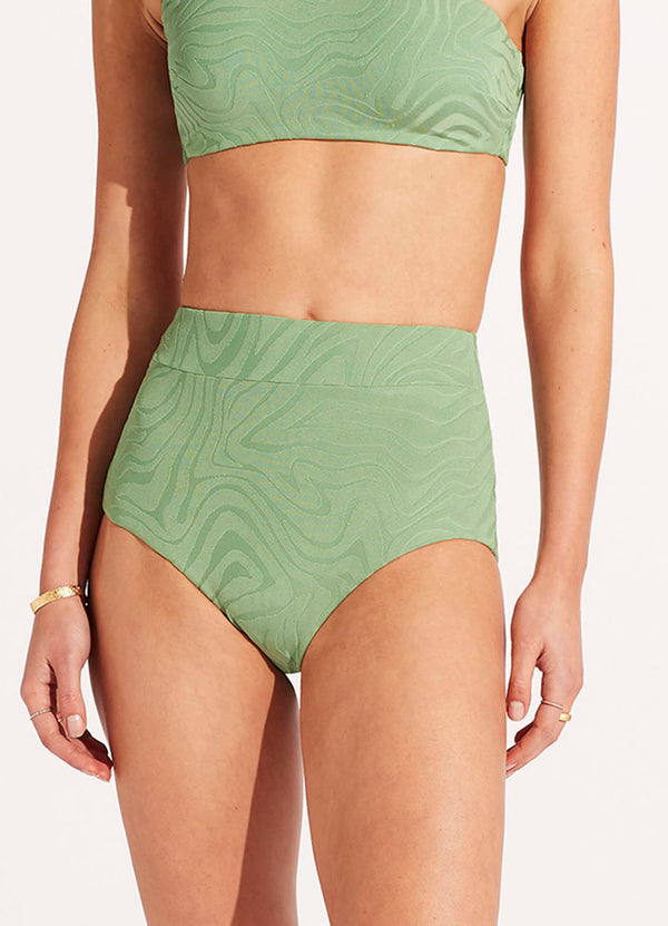 Second Wave High Waisted Pant - Palm Green