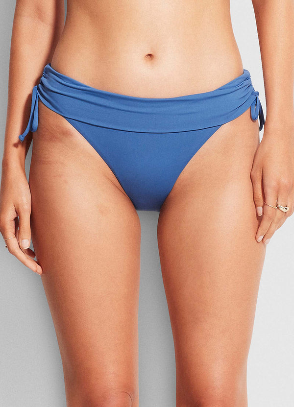 Seafolly Ruched Side Hipster - Marina Blue
